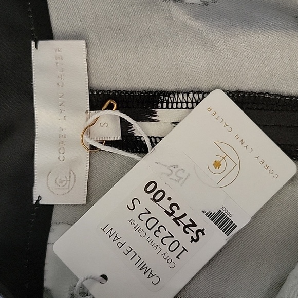 NWT Corey Lynn Calter | Camille Black & Ivory Polka Dot Pants Size Small - Picture 5 of 8